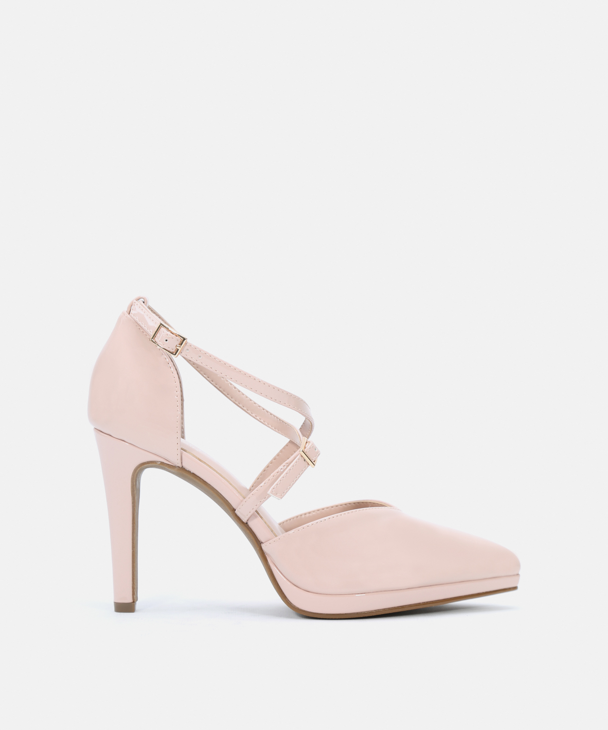 Zapatos tac&oacute;n tiras cruzadas image number null